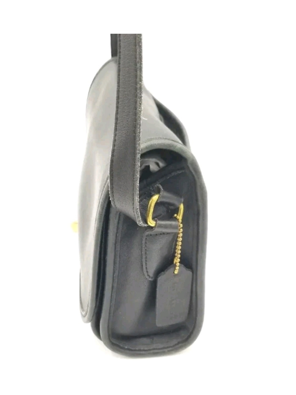Coach Navy Blue Leather Crossbody with Gold Turn-Lock - Picture 3 of 16